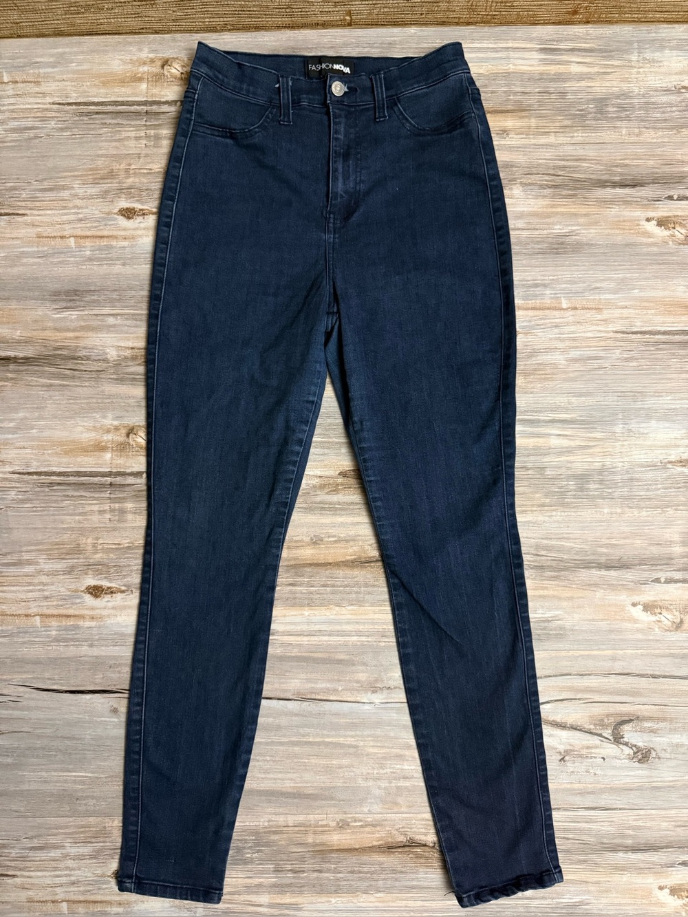Fashion Nova Jeans Women’s Size 7 Dark Blue High Waist Skinny